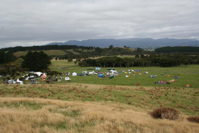 Big Coast 2009 - 20 - Riverslea campsite seen from the hill