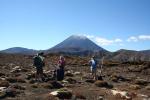 65 - Tongariro Traverse - Having a break, and the Ngauruhoe