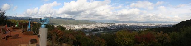 Japon - 108 - Sagana and Kyoto from Monkey Park Iwatayama lookout