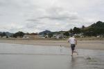 019 - Jeff chasing seagulls, Waihi Beach
