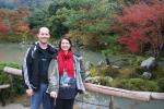 Japon - 093 -  Flo and Jeff at Tenryu-ji temple garden